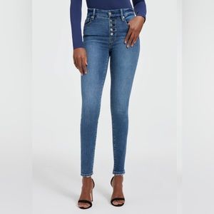 Good American Good Legs Skinny Jeans Button Fly High Waist Women’s Size 0/25